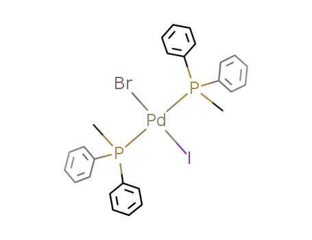trans-(MePh<sub>2</sub>P)2palladium(II)BrI