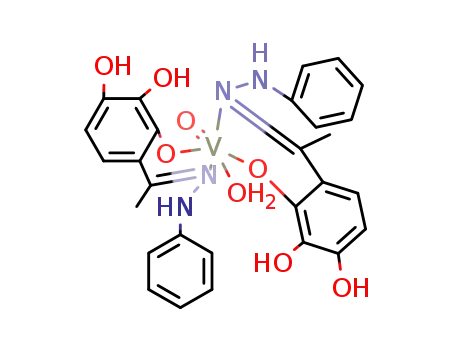 {oxovanadium(IV)-(gallacetophenone phenylhydrazone)2(water)}