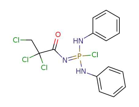Molecular Structure of 36076-38-7 (Phosphorodiamidimidic chloride,
N,N'-diphenyl-N''-(2,2,3-trichloro-1-oxopropyl)-)