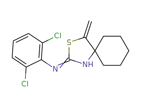 3-Thia-1-azaspiro[4.5]dec-1-en-2-amine,
N-(2,6-dichlorophenyl)-4-methylene-