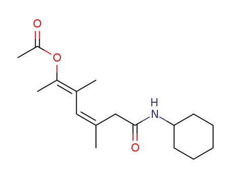 Acetic acid (1E,3Z)-5-cyclohexylcarbamoyl-1,2,4-trimethyl-penta-1,3-dienyl ester