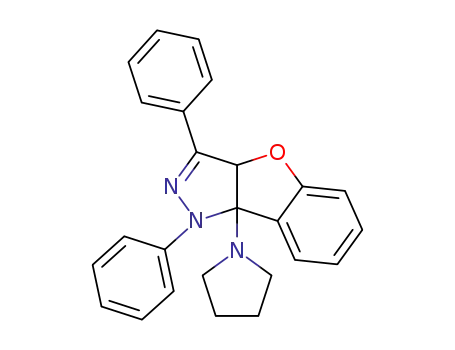 1,3-diphenyl-8b-pyrrolidin-1-yl-3a,8b-dihydro-1<i>H</i>-benzo[4,5]furo[3,2-<i>c</i>]pyrazole