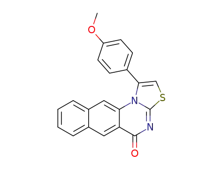 1-(4-methoxy-phenyl)-benzo[<i>g</i>]thiazolo[3,2-<i>a</i>]quinazolin-5-one