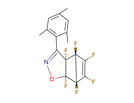 1,2,3,4,5,6-hexafluoro-9-(2,4,6-trimethyl-phenyl)-(1<i>r</i><i>H</i>,2<i>t</i><i>H</i>,5<i>t</i><i>H</i>,6<i>c</i><i>H</i>)-7-oxa-8-aza-tricyclo[4.3.0.0<sup>2,5</sup>]nona-3,8-diene