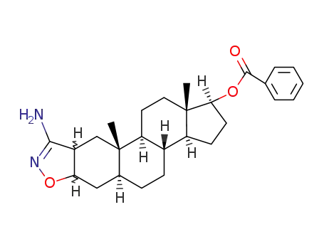 Molecular Structure of 68432-14-4 (17β-benzoyloxy-(2ξ,3ξ,5α)-2,3-dihydro-androstano[2,3-<i>d</i>]isoxazol-3'-ylamine)
