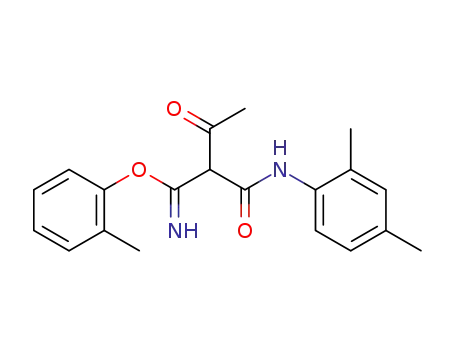 Molecular Structure of 13888-26-1 (2-(o-Tolyloxyimino-carbonyl)-acetessigsaeure-(2,4-dimethylanilid))