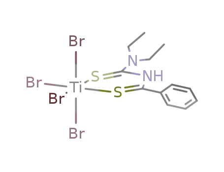 Molecular Structure of 126493-06-9 (TiBr<sub>4</sub>((C<sub>2</sub>H<sub>5</sub>)2NC(S)NHC(S)C<sub>6</sub>H<sub>5</sub>))