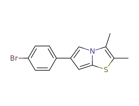 Molecular Structure of 888-32-4 (6-(4-bromo-phenyl)-2,3-dimethyl-pyrrolo[2,1-<i>b</i>]thiazole)