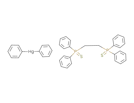 Hg(C<sub>6</sub>H<sub>5</sub>)2*(C<sub>6</sub>H<sub>5</sub>)2P(S)(CH<sub>2</sub>)2(S)P(C<sub>6</sub>H<sub>5</sub>)2