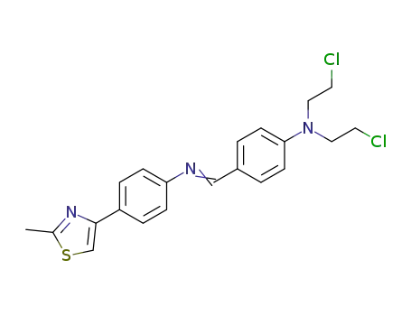 <i>N</i>-{4-[bis-(2-chloro-ethyl)-amino]-benzylidene}-4-(2-methyl-thiazol-4-yl)-aniline