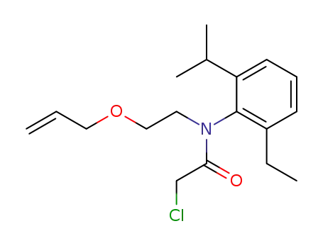 Molecular Structure of 51218-70-3 (Acetamide,
2-chloro-N-[2-ethyl-6-(1-methylethyl)phenyl]-N-[2-(2-propenyloxy)ethyl]-)