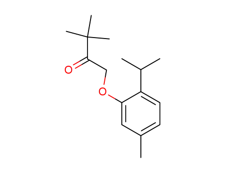 Molecular Structure of 39489-50-4 (1-(2-Isopropyl-5-methyl-phenoxy)-3,3-dimethyl-butan-2-one)
