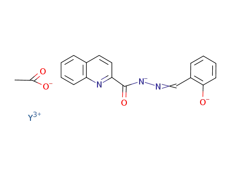 Y<sup>(3+)</sup>*(OCOCH<sub>3</sub>)<sup>(1-)</sup>*C<sub>9</sub>H<sub>6</sub>NCONNCHC<sub>6</sub>H<sub>4</sub>O<sup>(2-)</sup> = [Y(OCOCH<sub>3</sub>)(C<sub>9</sub>H<sub>6</sub>NCONNCHC<sub>6</sub>H<sub>4</sub>O)]