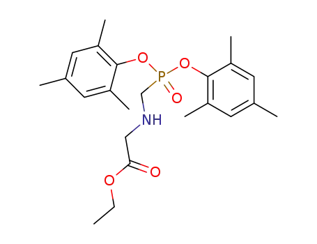 Molecular Structure of 65463-39-0 (Glycine, N-[[bis(2,4,6-trimethylphenoxy)phosphinyl]methyl]-, ethyl ester)
