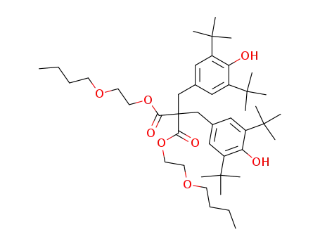 2,2-Bis-(3,5-di-tert-butyl-4-hydroxy-benzyl)-malonic acid bis-(2-butoxy-ethyl) ester