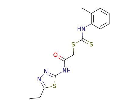<i>o</i>-tolyl-dithiocarbamic acid (5-ethyl-[1,3,4]thiadiazol-2-ylcarbamoyl)-methyl ester