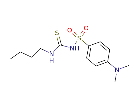 Molecular Structure of 91953-36-5 (<i>N</i>-butyl-<i>N</i>'-(<i>N,N</i>-dimethyl-sulfanilyl)-thiourea)