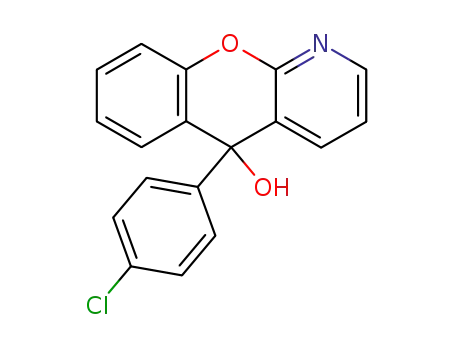 Molecular Structure of 63664-03-9 (5H-[1]Benzopyrano[2,3-b]pyridin-5-ol, 5-(4-chlorophenyl)-)