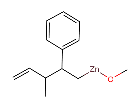 CH<sub>2</sub>CHCH(CH<sub>3</sub>)CH(C<sub>6</sub>H<sub>5</sub>)CH<sub>2</sub>ZnOCH<sub>3</sub>