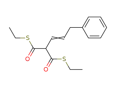 Molecular Structure of 137324-67-5 (2-((E)-3-Phenyl-propenyl)-dithiomalonic acid di-S-ethyl ester)