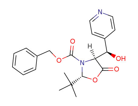 Benzyl (2R,4S,1'R)-2-(tert-butyl)-4-<hydroxy(4-pyridyl)methyl>-5-oxo-3-oxazolidinecarboxylate
