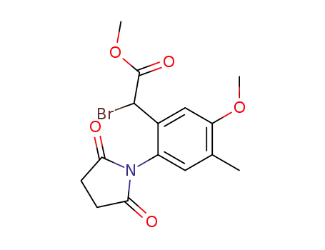 (+/-)-2-Brom-2-<2-(2,5-dioxo-1-pyrrolidinyl)-5-methoxy-4-methylphenyl>essigsaeure-methylester