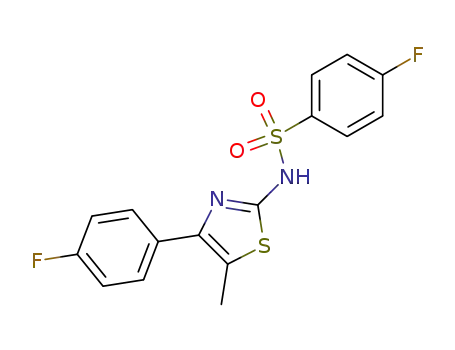 4-fluoro-<i>N</i>-[4-(4-fluoro-phenyl)-5-methyl-thiazol-2-yl]-benzenesulfonamide