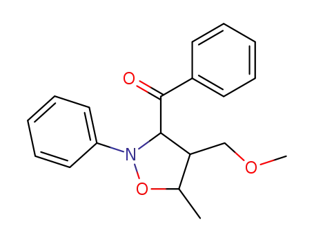Molecular Structure of 101161-29-9 ((4-Methoxymethyl-5-methyl-2-phenyl-isoxazolidin-3-yl)-phenyl-methanone)