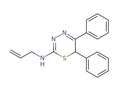 Molecular Structure of 63633-54-5 (6H-1,3,4-Thiadiazin-2-amine, 5,6-diphenyl-N-2-propenyl-)