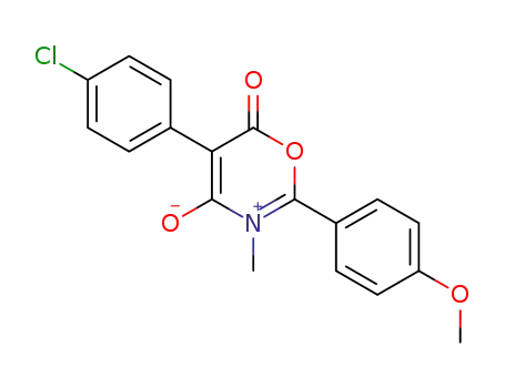 5-(4-chloro-phenyl)-2-(4-methoxy-phenyl)-3-methyl-4,6-dioxo-5,6-dihydro-4<i>H</i>-[1,3]oxazinium betaine