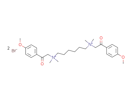 Molecular Structure of 15146-15-3 (Hexamethylen-1,6-bis-(4-methoxy-phenacyl)-dimethyl-ammoniumbromid)