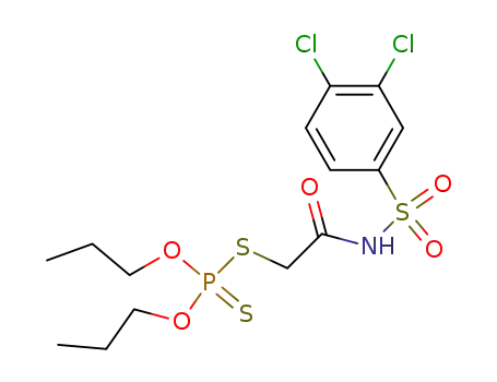 Molecular Structure of 19290-07-4 (S-<N-<3,4-Dichlor-benzolsulfonyl>-carbamoylmethyl>-di-O-propyl-dithiophosphat)