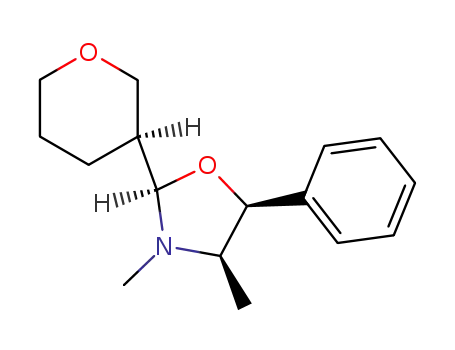 N-methyl 2R-(3'S-tetrahydropyranyl)-4R-methyl-5S-phenyloxazolidine