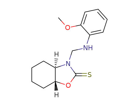 3-(2-methoxy-anilinomethyl)-(3a<i>r</i>,7a<i>t</i>)-hexahydro-benzooxazole-2-thione