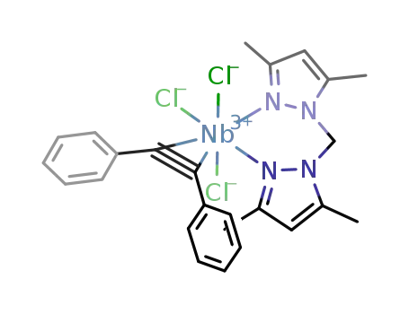 [NbCl<sub>3</sub>(bis(3,5-dimethylpyrazol-1-yl)methane)(PhC<sub>.</sub>tplbond.CPh)]