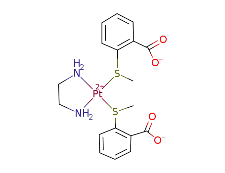 [Pt(H<sub>2</sub>NCH<sub>2</sub>CH<sub>2</sub>NH<sub>2</sub>)(S(CH<sub>3</sub>)C<sub>6</sub>H<sub>4</sub>COO)2]