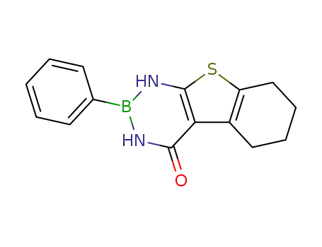 2-phenyl-2,3,5,6,7,8-hexahydro-1<i>H</i>-benzo[4,5]thieno[2,3-<i>d</i>][1,3,2]diazaborinin-4-one