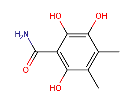 Molecular Structure of 63261-50-7 (Benzamide, 2,3,6-trihydroxy-4,5-dimethyl-)