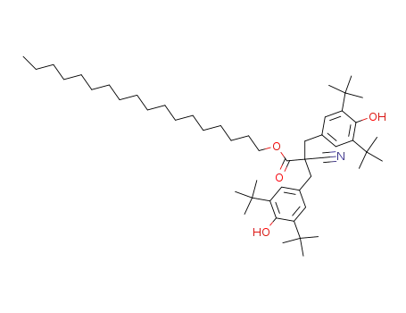 2-Cyano-2-(3,5-di-tert-butyl-4-hydroxy-benzyl)-3-(3,5-di-tert-butyl-4-hydroxy-phenyl)-propionic acid octadecyl ester