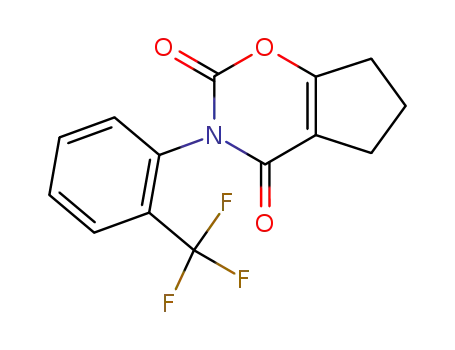 3-(2-trifluoromethyl-phenyl)-6,7-dihydro-5<i>H</i>-cyclopenta[<i>e</i>][1,3]oxazine-2,4-dione
