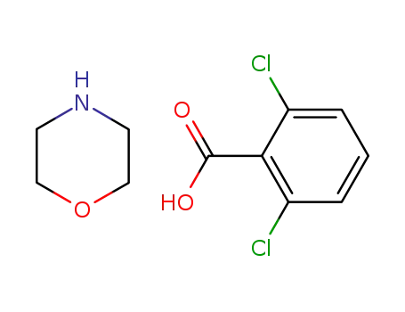 Molecular Structure of 81591-97-1 (2,6-Dichloro-benzoic acid; compound with morpholine)