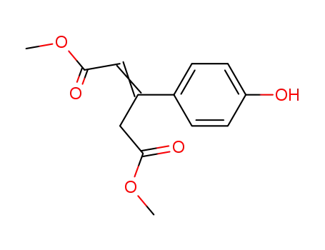 Molecular Structure of 87619-19-0 ((Z)-3-(4-Hydroxy-phenyl)-pent-2-enedioic acid dimethyl ester)