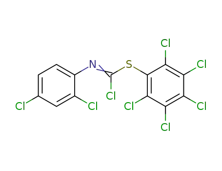 2,4-Dichlor-phenylimino-kohlensaeure-thiopentachlorphenylester-chlorid
