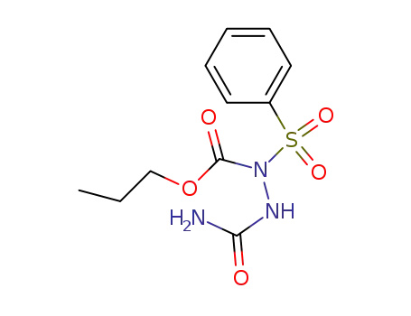 Hydrazinecarboxylic acid, 2-(aminocarbonyl)-1-(phenylsulfonyl)-, propyl
ester
