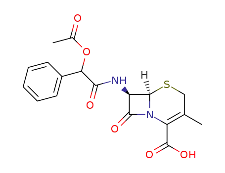 (6<i>R</i>)-7<i>t</i>-((Ξ)-2-acetoxy-2-phenyl-acetylamino)-3-methyl-8-oxo-(6<i>r</i><i>H</i>)-5-thia-1-aza-bicyclo[4.2.0]oct-2-ene-2-carboxylic acid