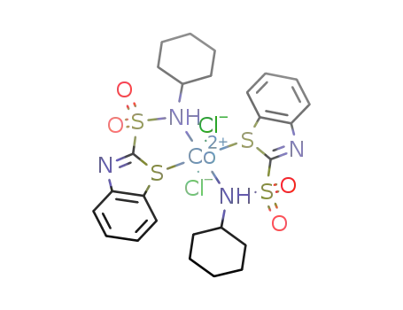 Co(N-cyclohexyl-benzothiazolesulphonamide)2Cl<sub>2</sub>