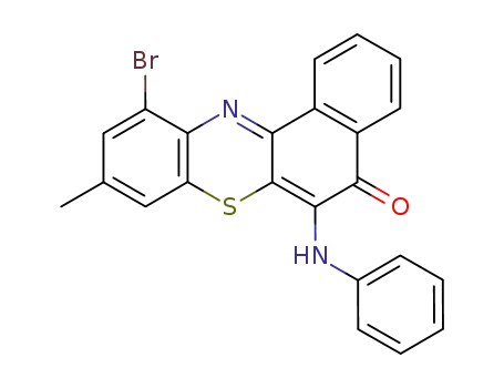 5H-Benzo[a]phenothiazin-5-one, 11-bromo-9-methyl-6-(phenylamino)-