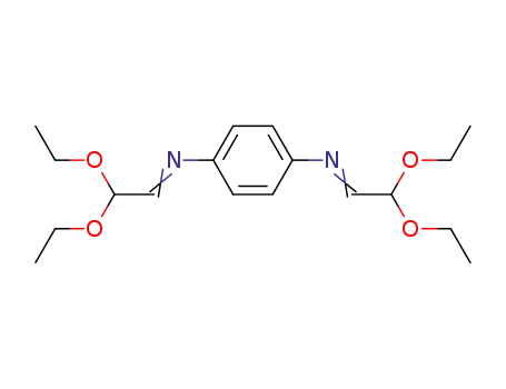 1,4-Bis-<2,2-diaethoxy-aethylidenamino>-benzol