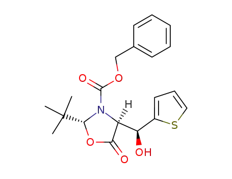 Benzyl (2R,4S,1'R)-2-(tert-butyl)-4-<hydroxy(2-thienyl)methyl>-5-oxo-3-oxazolidinecarboxylate