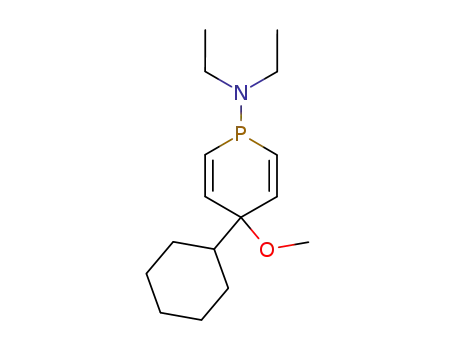 trans-4-Cyclohexyl-1-diethylamino-1,4-dihydro-4-methoxyphosphorin